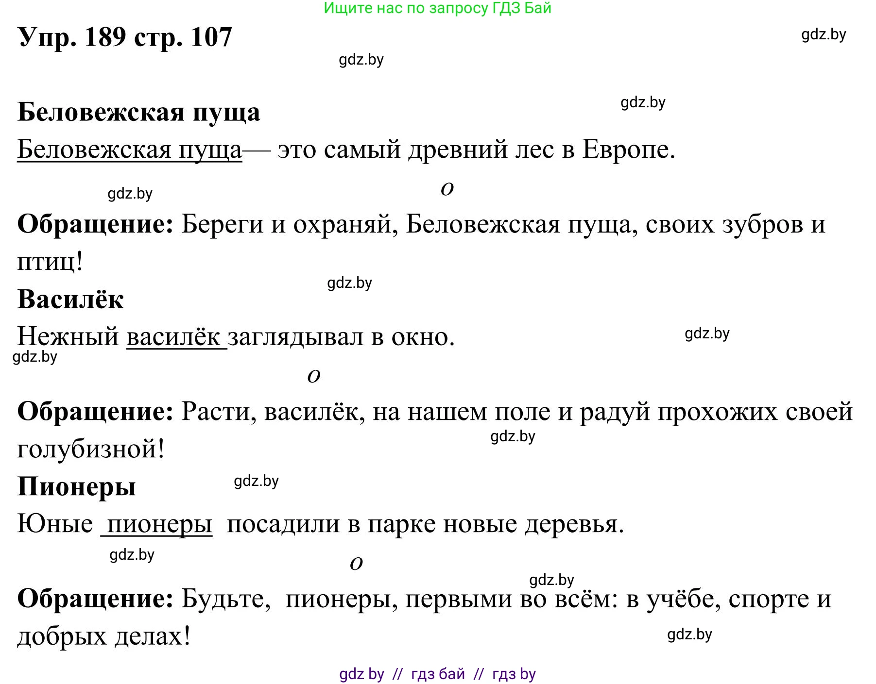 Русский язык, 5 класс Учебник, авторы: Мурина Лариса Александровна, Игнатович Татьяна Владимировна, Жадейко Жанна Фёдоровна, издательство Академия образования, Минск, 2025, голубого цвета, Часть 1, страница 107, номер 189, Решение
