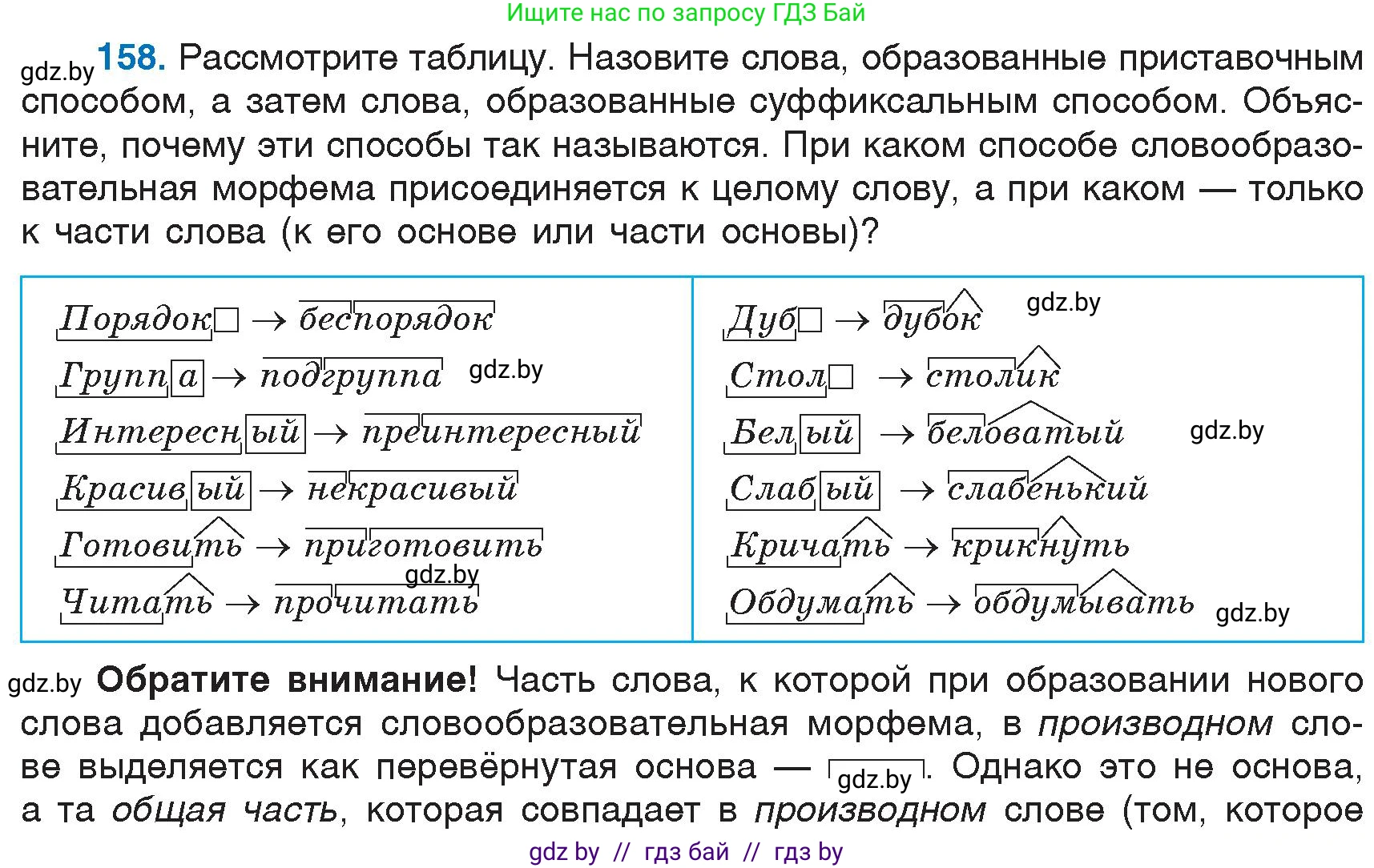 Русский язык, 6 класс Учебник, авторы: Мурина Лариса Александровна, Игнатович Татьяна Владимировна, Жадейко Жанна Фёдоровна, издательство Национальный институт образования, Минск, 2020, страница 75, номер 158, Условие