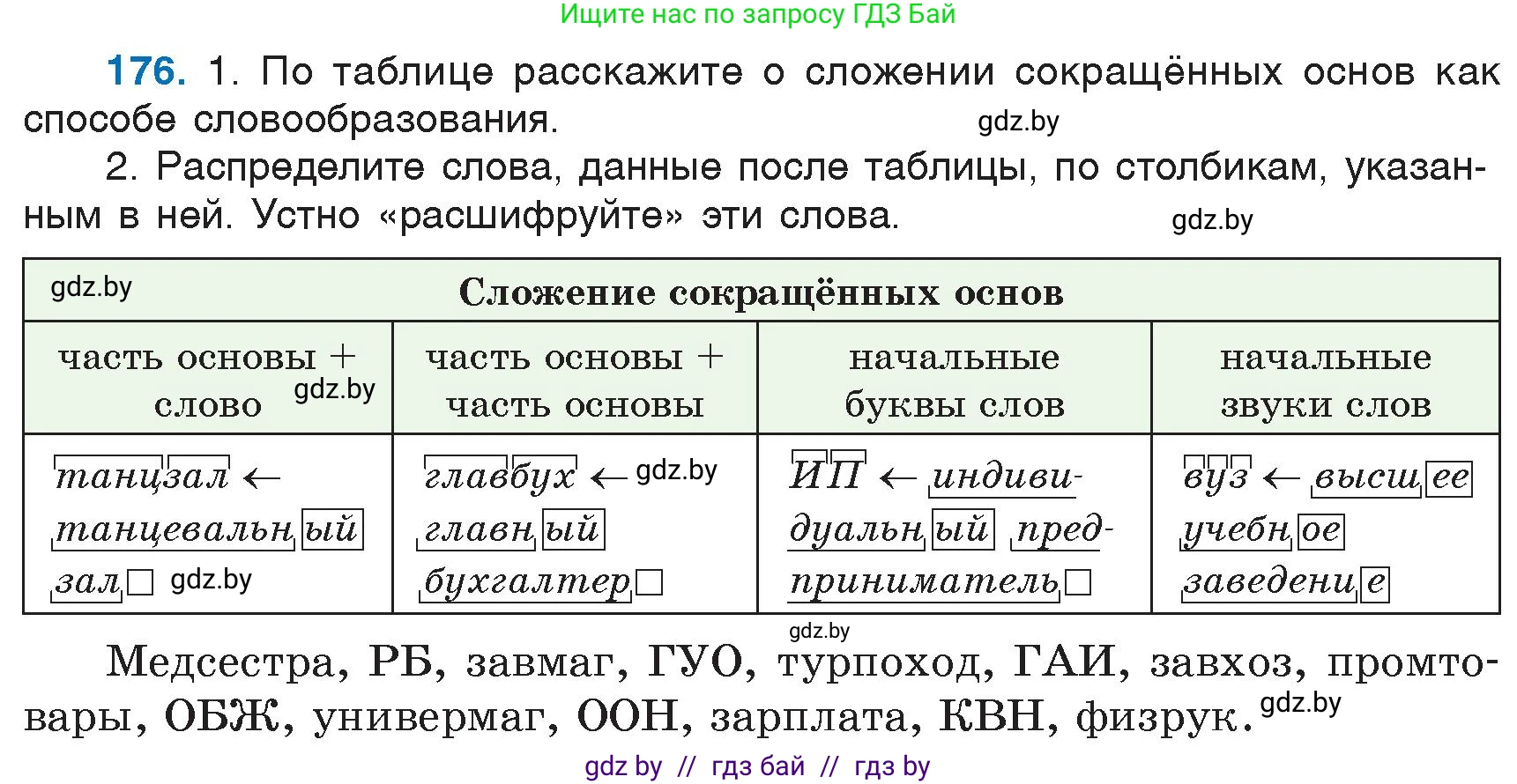Русский язык, 6 класс Учебник, авторы: Мурина Лариса Александровна, Игнатович Татьяна Владимировна, Жадейко Жанна Фёдоровна, издательство Национальный институт образования, Минск, 2020, страница 81, номер 176, Условие