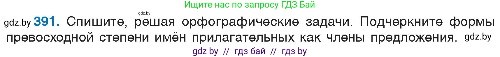 Русский язык, 6 класс Учебник, авторы: Мурина Лариса Александровна, Игнатович Татьяна Владимировна, Жадейко Жанна Фёдоровна, издательство Национальный институт образования, Минск, 2020, страница 176, номер 391, Условие