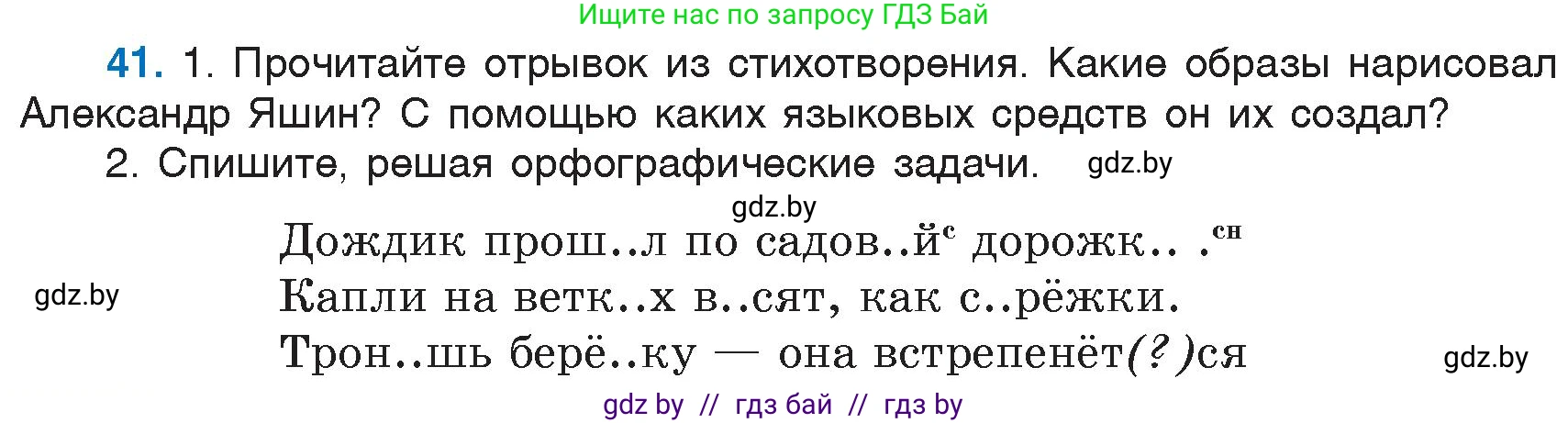 Русский язык, 6 класс Учебник, авторы: Мурина Лариса Александровна, Игнатович Татьяна Владимировна, Жадейко Жанна Фёдоровна, издательство Национальный институт образования, Минск, 2020, страница 26, номер 41, Условие