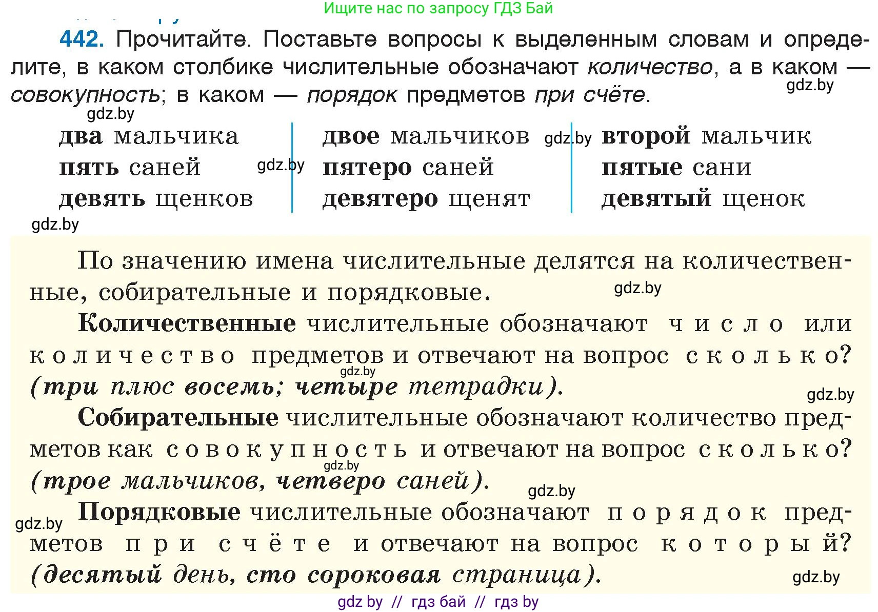 Русский язык, 6 класс Учебник, авторы: Мурина Лариса Александровна, Игнатович Татьяна Владимировна, Жадейко Жанна Фёдоровна, издательство Национальный институт образования, Минск, 2020, страница 198, номер 442, Условие