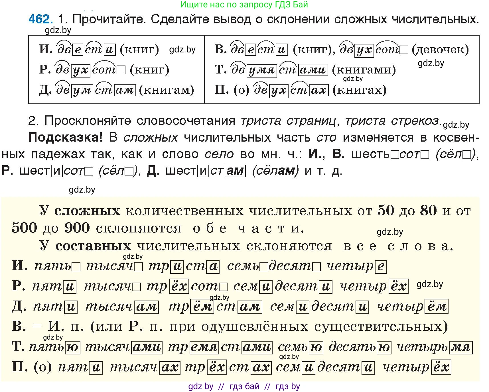 Русский язык, 6 класс Учебник, авторы: Мурина Лариса Александровна, Игнатович Татьяна Владимировна, Жадейко Жанна Фёдоровна, издательство Национальный институт образования, Минск, 2020, страница 204, номер 462, Условие