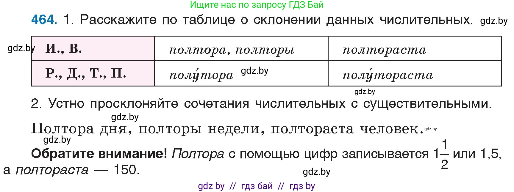 Русский язык, 6 класс Учебник, авторы: Мурина Лариса Александровна, Игнатович Татьяна Владимировна, Жадейко Жанна Фёдоровна, издательство Национальный институт образования, Минск, 2020, страница 205, номер 464, Условие