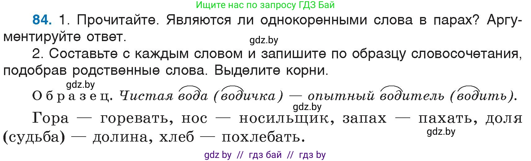 Русский язык, 6 класс Учебник, авторы: Мурина Лариса Александровна, Игнатович Татьяна Владимировна, Жадейко Жанна Фёдоровна, издательство Национальный институт образования, Минск, 2020, страница 45, номер 84, Условие