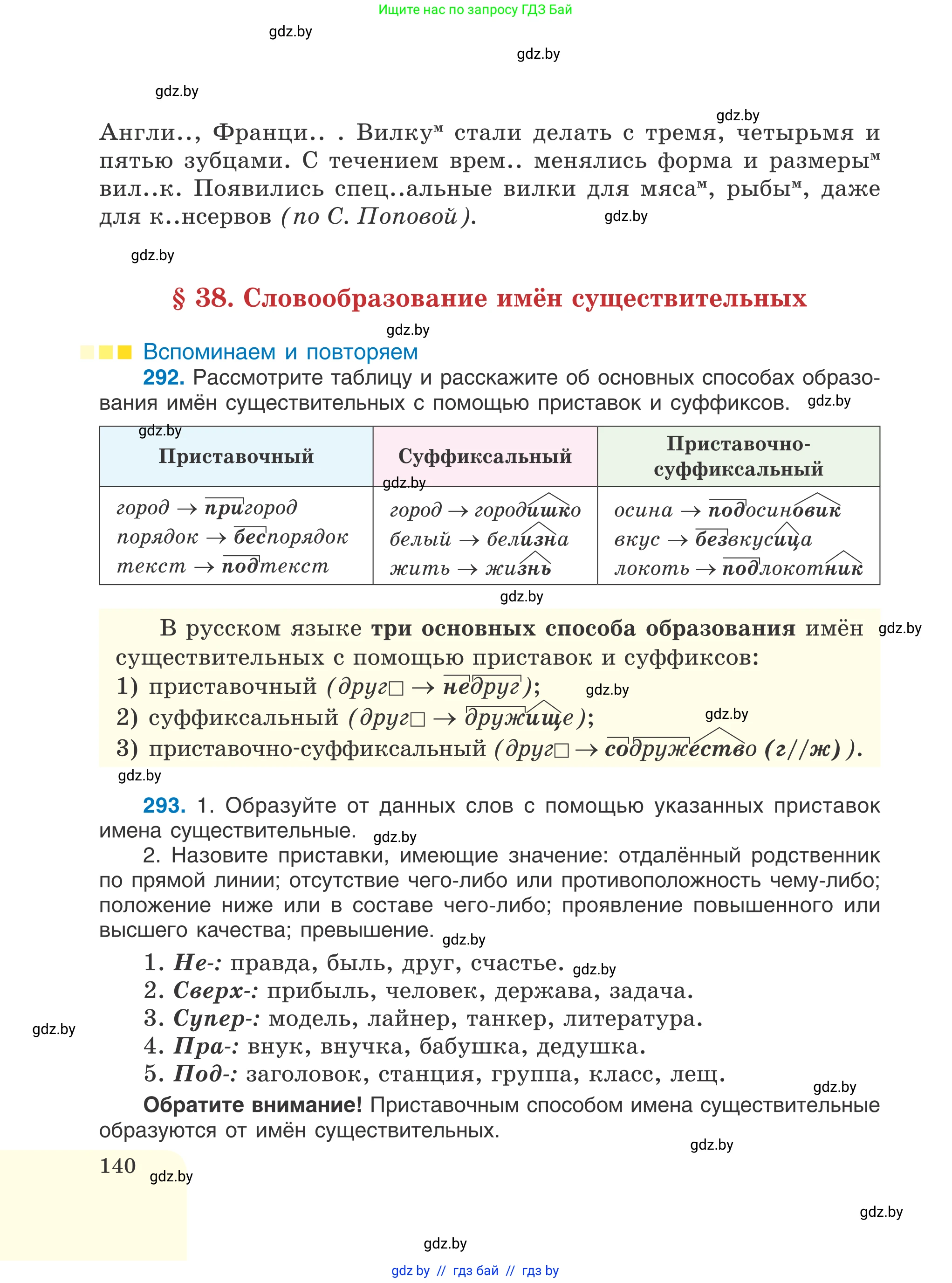 Русский язык, 6 класс Учебник, авторы: Мурина Лариса Александровна, Игнатович Татьяна Владимировна, Жадейко Жанна Фёдоровна, издательство Национальный институт образования, Минск, 2020, страница 140