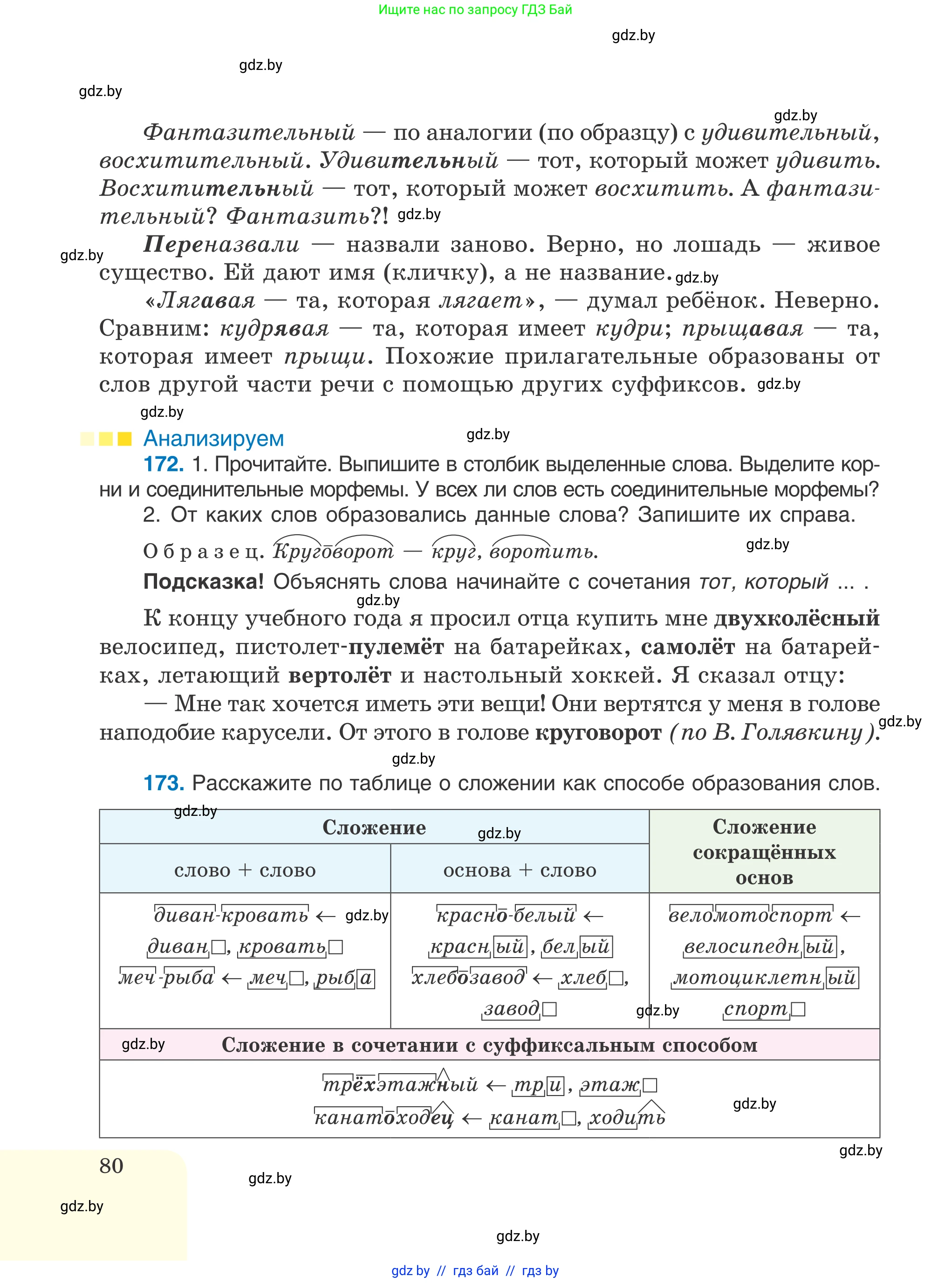 Русский язык, 6 класс Учебник, авторы: Мурина Лариса Александровна, Игнатович Татьяна Владимировна, Жадейко Жанна Фёдоровна, издательство Национальный институт образования, Минск, 2020, страница 80