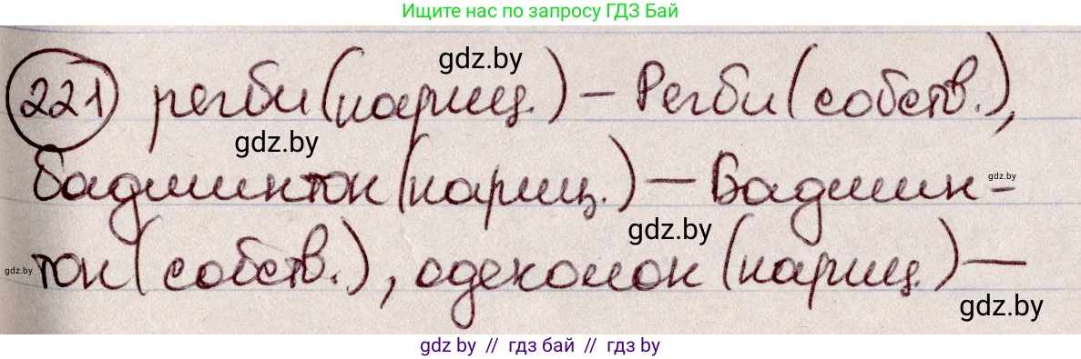 Русский язык, 6 класс Учебник, авторы: Мурина Лариса Александровна, Игнатович Татьяна Владимировна, Жадейко Жанна Фёдоровна, издательство Национальный институт образования, Минск, 2020, страница 106, номер 221, Решение 2
