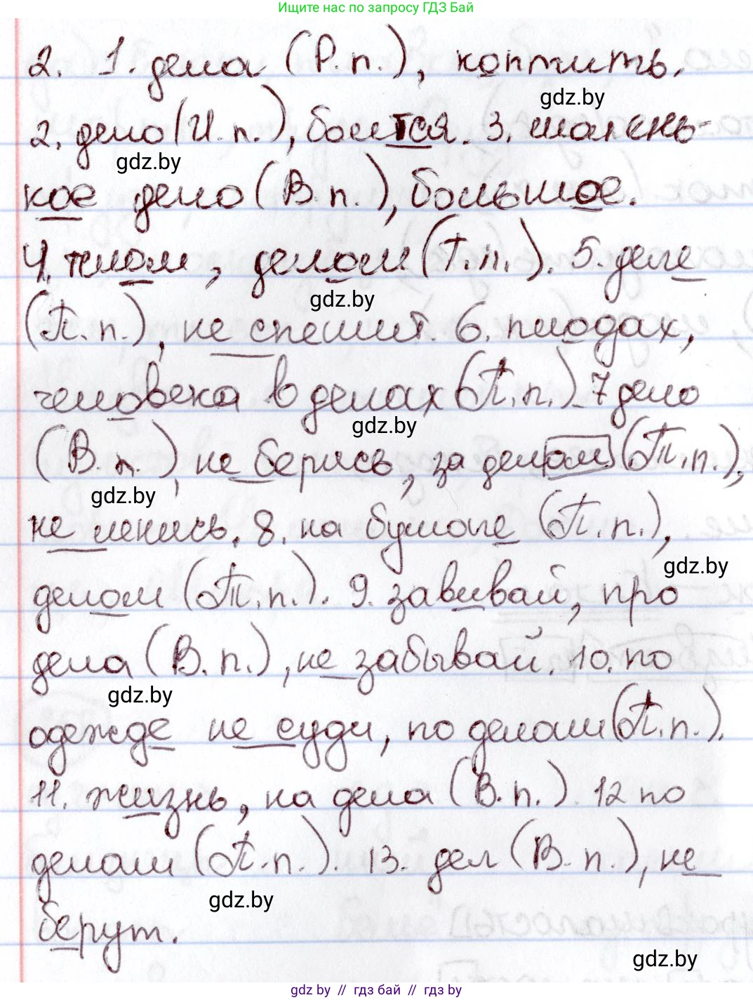 Русский язык, 6 класс Учебник, авторы: Мурина Лариса Александровна, Игнатович Татьяна Владимировна, Жадейко Жанна Фёдоровна, издательство Национальный институт образования, Минск, 2020, страница 124, номер 261, Решение 2 (продолжение 2)