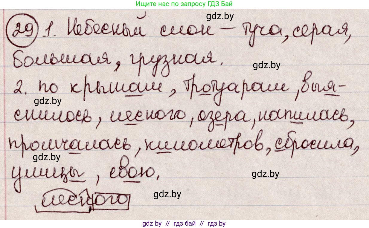 Русский язык, 6 класс Учебник, авторы: Мурина Лариса Александровна, Игнатович Татьяна Владимировна, Жадейко Жанна Фёдоровна, издательство Национальный институт образования, Минск, 2020, страница 19, номер 29, Решение 2