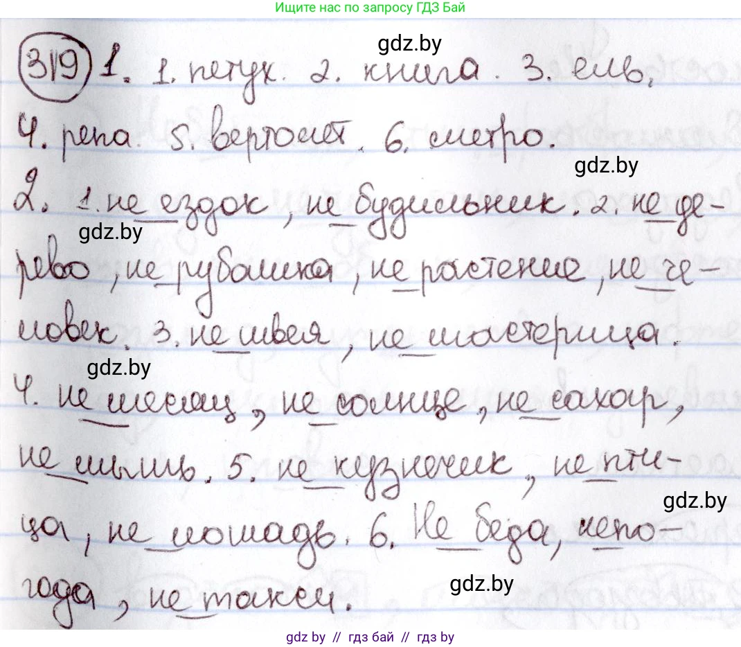 Русский язык, 6 класс Учебник, авторы: Мурина Лариса Александровна, Игнатович Татьяна Владимировна, Жадейко Жанна Фёдоровна, издательство Национальный институт образования, Минск, 2020, страница 149, номер 319, Решение 2