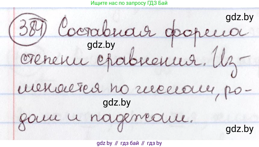 Русский язык, 6 класс Учебник, авторы: Мурина Лариса Александровна, Игнатович Татьяна Владимировна, Жадейко Жанна Фёдоровна, издательство Национальный институт образования, Минск, 2020, страница 174, номер 384, Решение 2