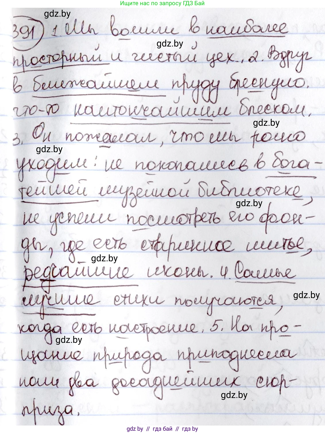 Русский язык, 6 класс Учебник, авторы: Мурина Лариса Александровна, Игнатович Татьяна Владимировна, Жадейко Жанна Фёдоровна, издательство Национальный институт образования, Минск, 2020, страница 176, номер 391, Решение 2