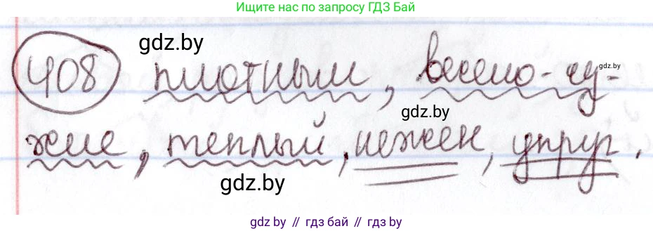Русский язык, 6 класс Учебник, авторы: Мурина Лариса Александровна, Игнатович Татьяна Владимировна, Жадейко Жанна Фёдоровна, издательство Национальный институт образования, Минск, 2020, страница 183, номер 408, Решение 2