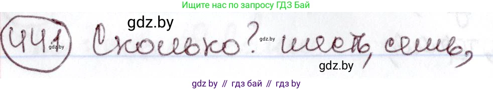 Русский язык, 6 класс Учебник, авторы: Мурина Лариса Александровна, Игнатович Татьяна Владимировна, Жадейко Жанна Фёдоровна, издательство Национальный институт образования, Минск, 2020, страница 197, номер 441, Решение 2