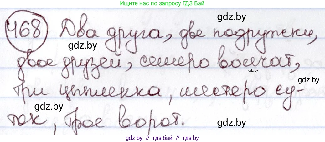 Русский язык, 6 класс Учебник, авторы: Мурина Лариса Александровна, Игнатович Татьяна Владимировна, Жадейко Жанна Фёдоровна, издательство Национальный институт образования, Минск, 2020, страница 206, номер 468, Решение 2