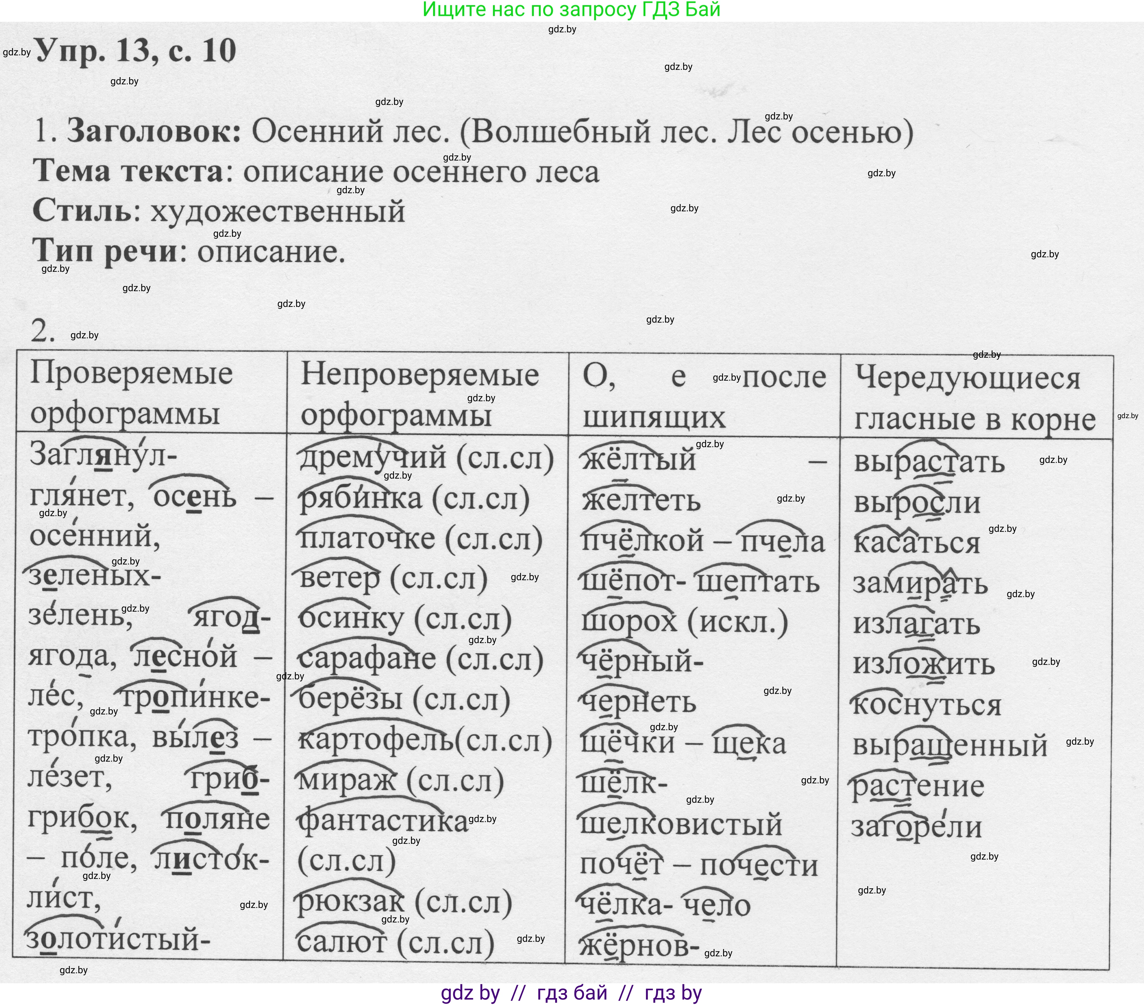 Русский язык, 6 класс Учебник, авторы: Мурина Лариса Александровна, Игнатович Татьяна Владимировна, Жадейко Жанна Фёдоровна, издательство Национальный институт образования, Минск, 2020, страница 10, номер 13, Решение 1