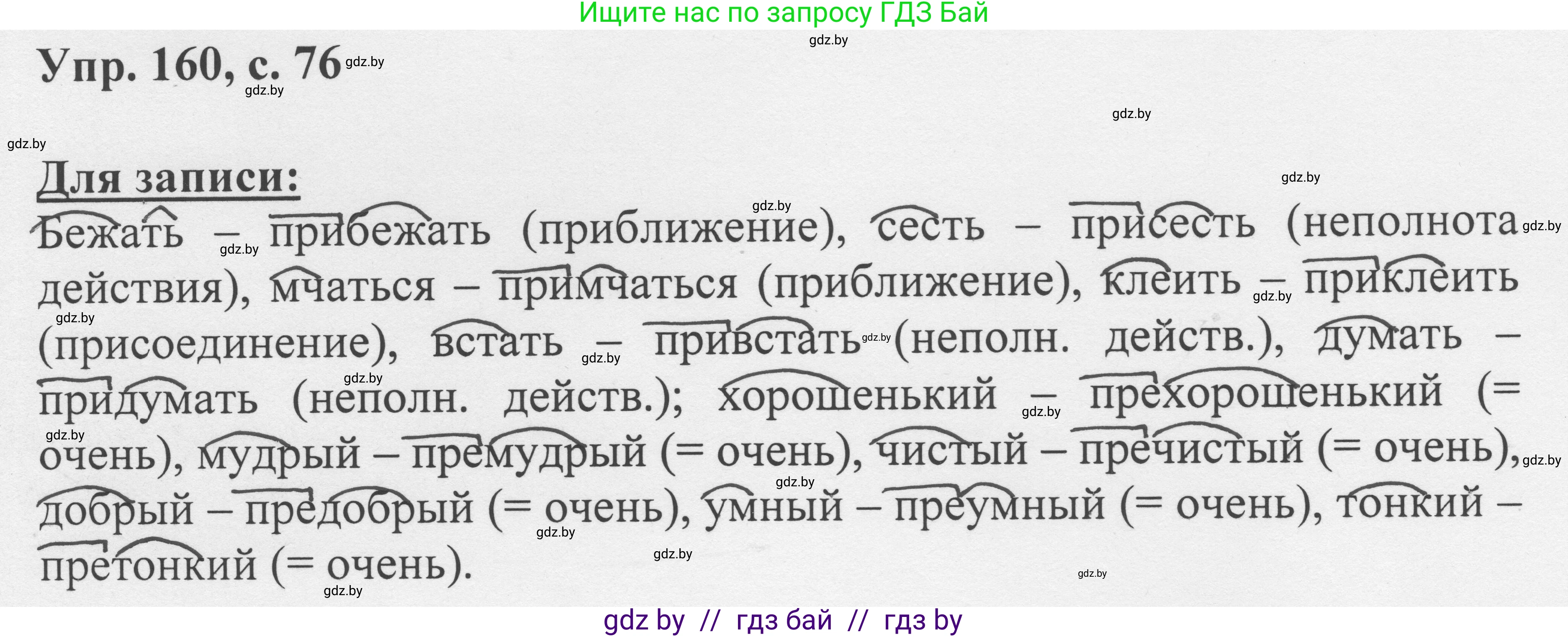 Русский язык, 6 класс Учебник, авторы: Мурина Лариса Александровна, Игнатович Татьяна Владимировна, Жадейко Жанна Фёдоровна, издательство Национальный институт образования, Минск, 2020, страница 76, номер 160, Решение 1
