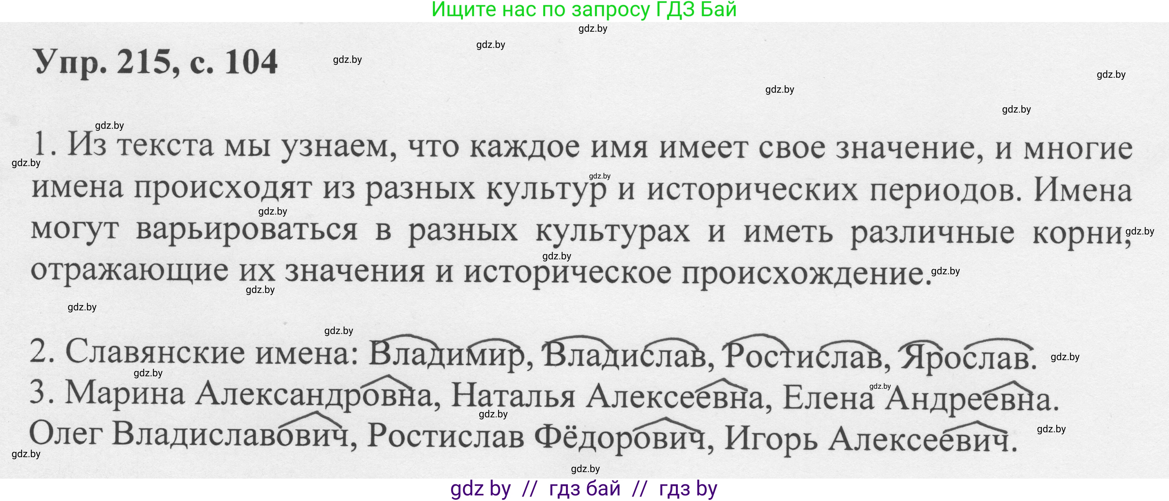 Русский язык, 6 класс Учебник, авторы: Мурина Лариса Александровна, Игнатович Татьяна Владимировна, Жадейко Жанна Фёдоровна, издательство Национальный институт образования, Минск, 2020, страница 104, номер 215, Решение 1