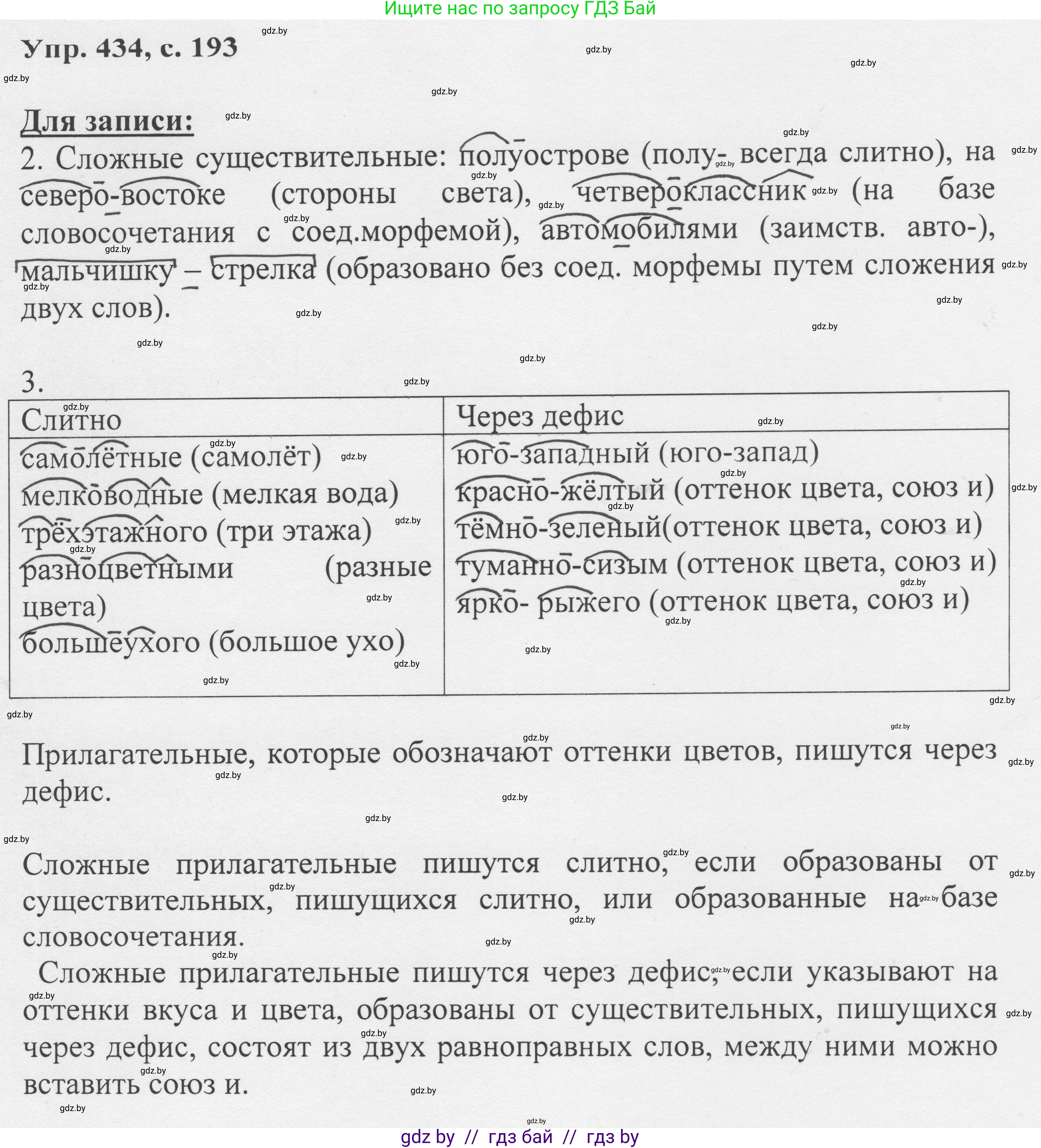 Русский язык, 6 класс Учебник, авторы: Мурина Лариса Александровна, Игнатович Татьяна Владимировна, Жадейко Жанна Фёдоровна, издательство Национальный институт образования, Минск, 2020, страница 193, номер 434, Решение 1