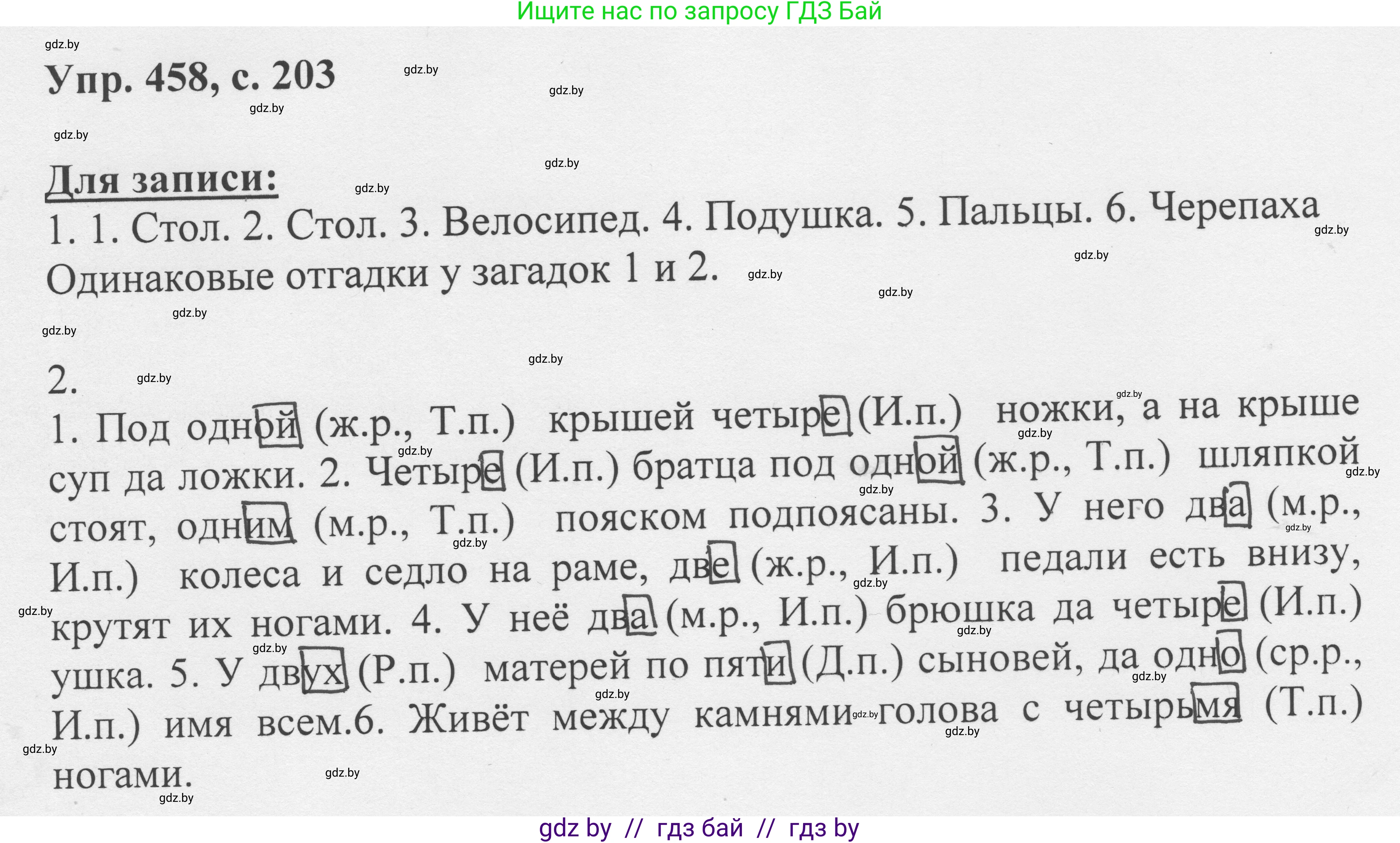 Русский язык, 6 класс Учебник, авторы: Мурина Лариса Александровна, Игнатович Татьяна Владимировна, Жадейко Жанна Фёдоровна, издательство Национальный институт образования, Минск, 2020, страница 203, номер 458, Решение 1