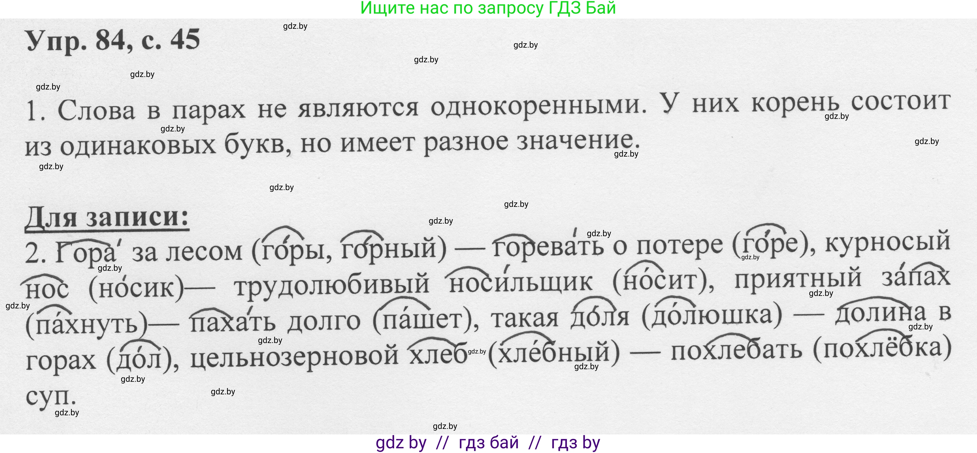 Русский язык, 6 класс Учебник, авторы: Мурина Лариса Александровна, Игнатович Татьяна Владимировна, Жадейко Жанна Фёдоровна, издательство Национальный институт образования, Минск, 2020, страница 45, номер 84, Решение 1