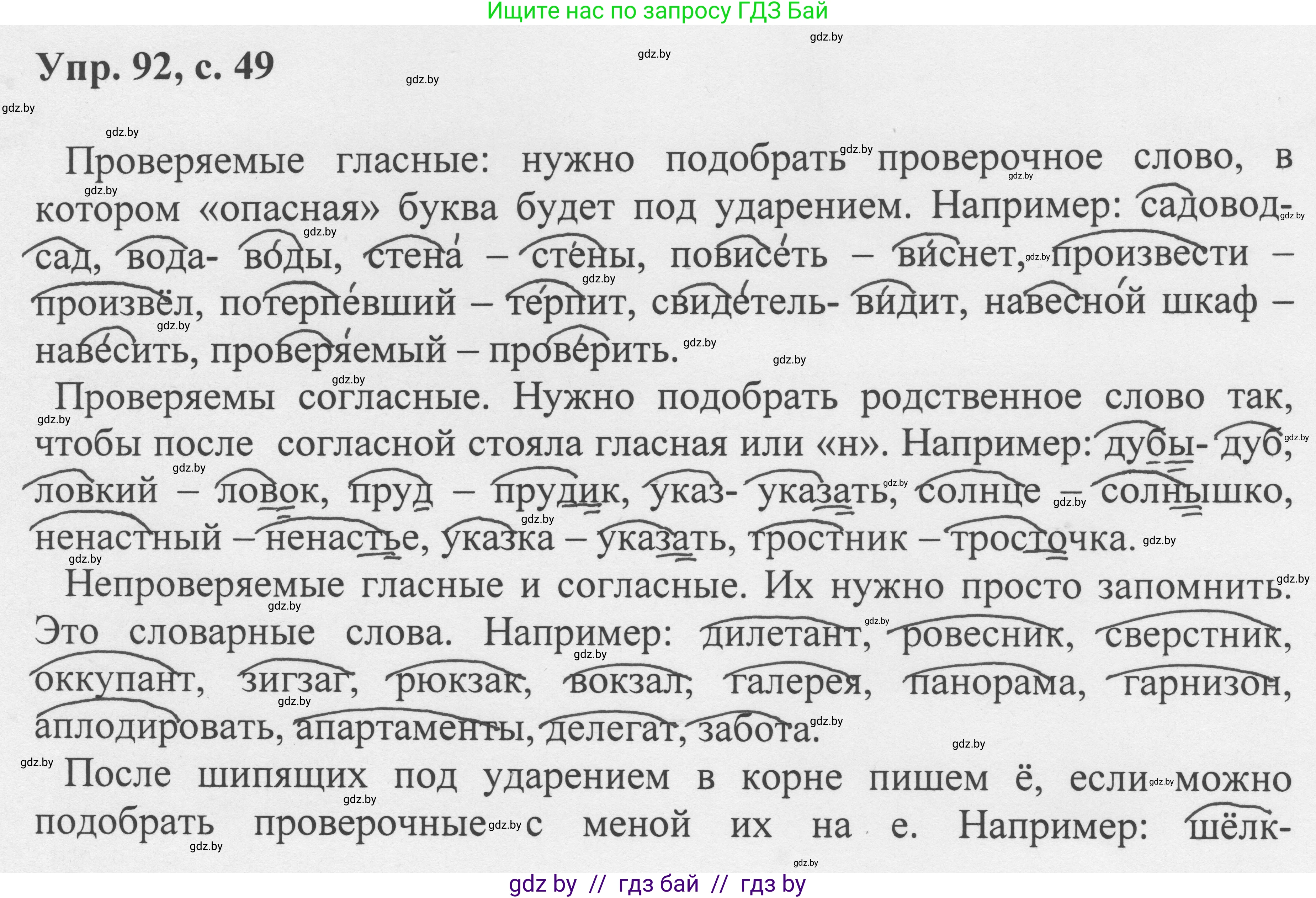 Русский язык, 6 класс Учебник, авторы: Мурина Лариса Александровна, Игнатович Татьяна Владимировна, Жадейко Жанна Фёдоровна, издательство Национальный институт образования, Минск, 2020, страница 49, номер 92, Решение 1