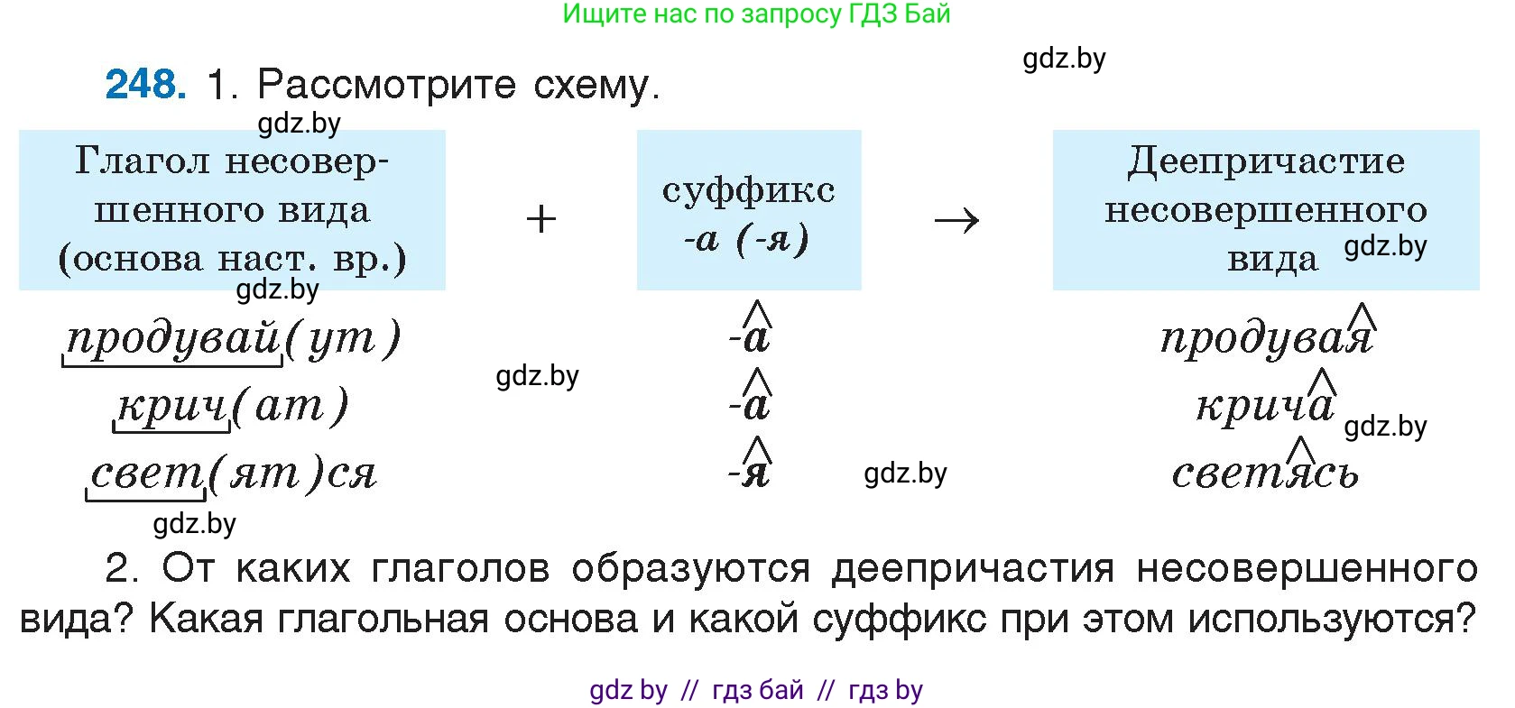Русский язык, 7 класс Учебник, авторы: Волынец Татьяна Николаевна, Литвинко Франя Михайловна, Долбик Елена Евгеньевна, Таяновская И В, Винник И Р, издательство Национальный институт образования, Минск, 2020, бирюзового цвета, страница 123, номер 248, Условие