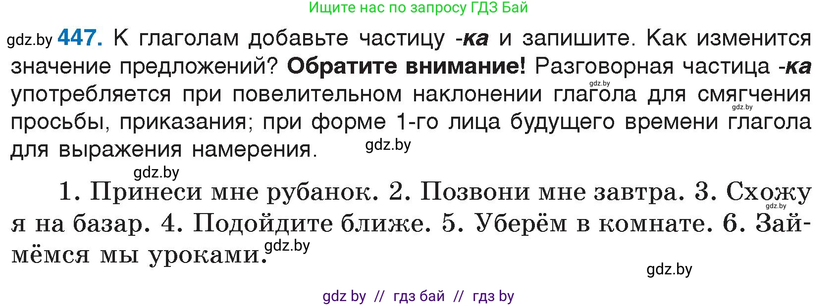 Русский язык, 7 класс Учебник, авторы: Волынец Татьяна Николаевна, Литвинко Франя Михайловна, Долбик Елена Евгеньевна, Таяновская И В, Винник И Р, издательство Национальный институт образования, Минск, 2020, бирюзового цвета, страница 217, номер 447, Условие