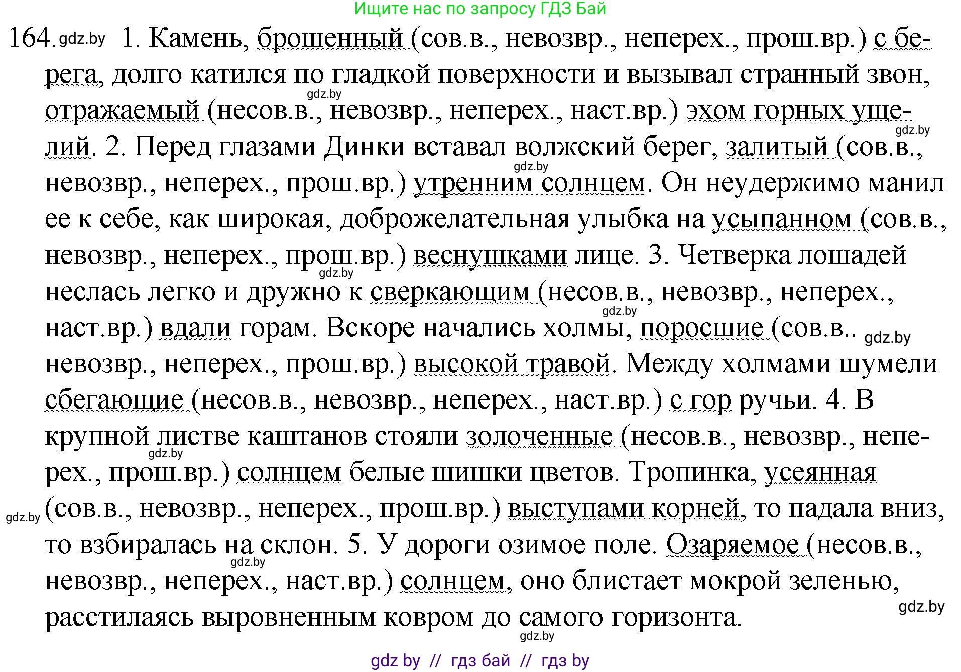 Русский язык, 7 класс Учебник, авторы: Волынец Татьяна Николаевна, Литвинко Франя Михайловна, Долбик Елена Евгеньевна, Таяновская И В, Винник И Р, издательство Национальный институт образования, Минск, 2020, бирюзового цвета, страница 82, номер 164, Решение