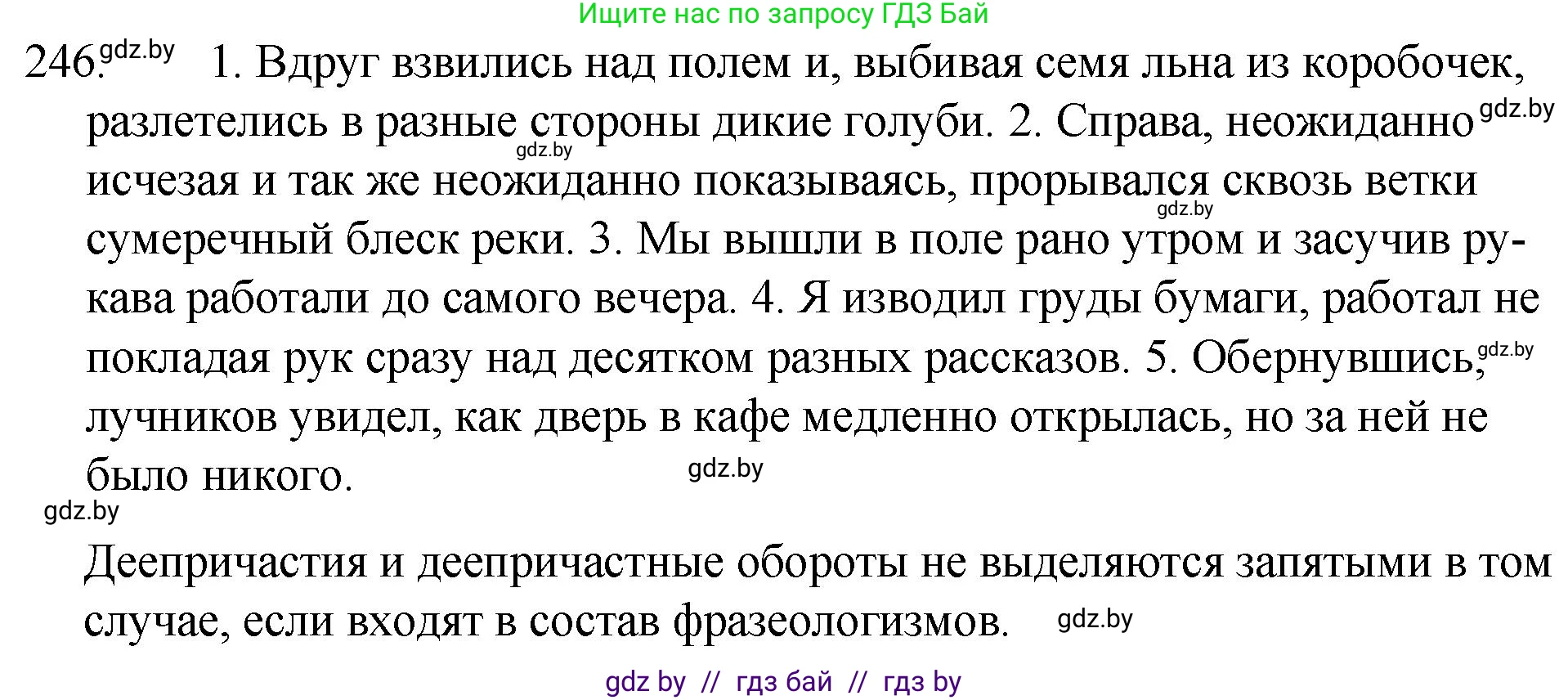 Русский язык, 7 класс Учебник, авторы: Волынец Татьяна Николаевна, Литвинко Франя Михайловна, Долбик Елена Евгеньевна, Таяновская И В, Винник И Р, издательство Национальный институт образования, Минск, 2020, бирюзового цвета, страница 121, номер 246, Решение