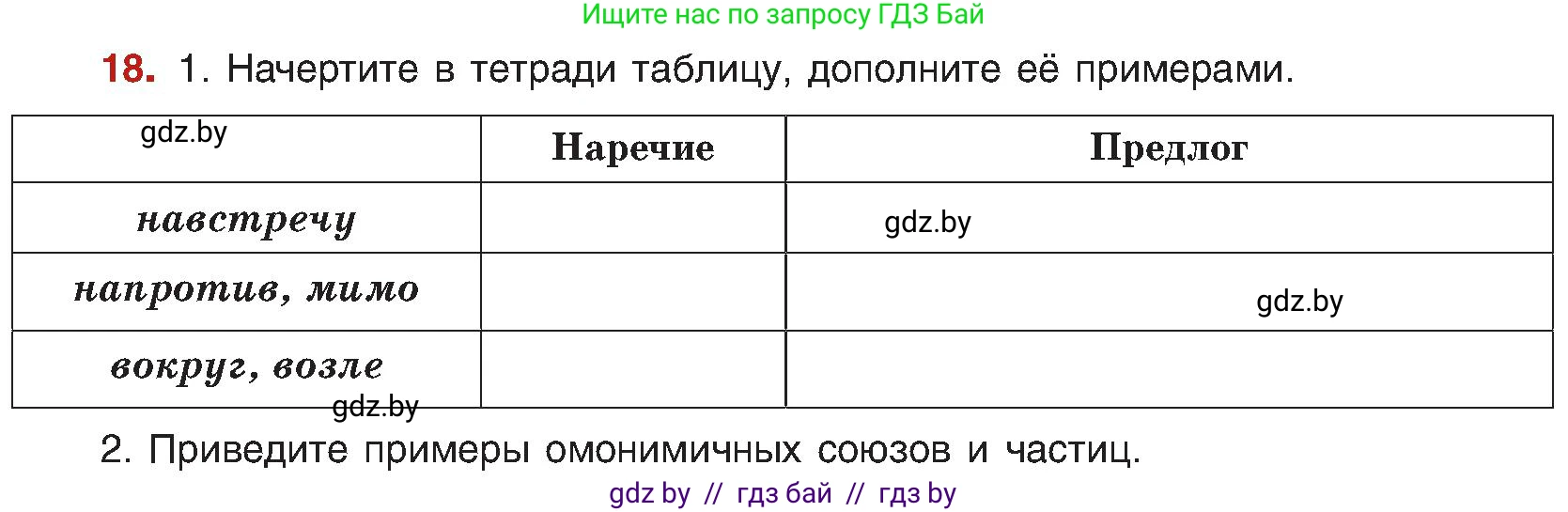 Русский язык, 8 класс Учебник, авторы: Мурина Лариса Александровна, Долбик Елена Евгеньевна, Леонович Валентина Леонидовна, Жадейко Жанна Фёдоровна, издательство Академия образования, Минск, 2024, страница 16, номер 18, Условие