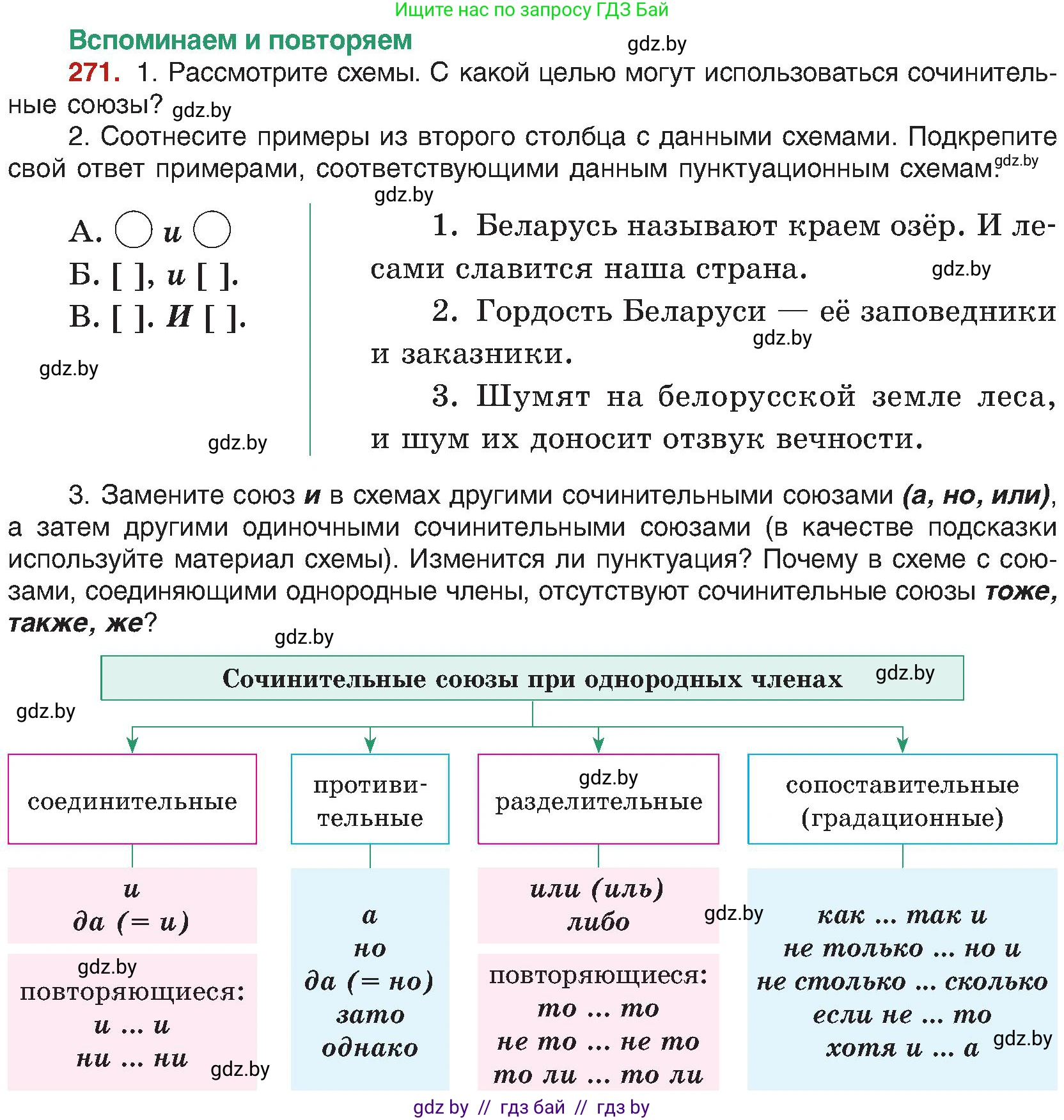 Русский язык, 8 класс Учебник, авторы: Мурина Лариса Александровна, Долбик Елена Евгеньевна, Леонович Валентина Леонидовна, Жадейко Жанна Фёдоровна, издательство Академия образования, Минск, 2024, страница 148, номер 271, Условие