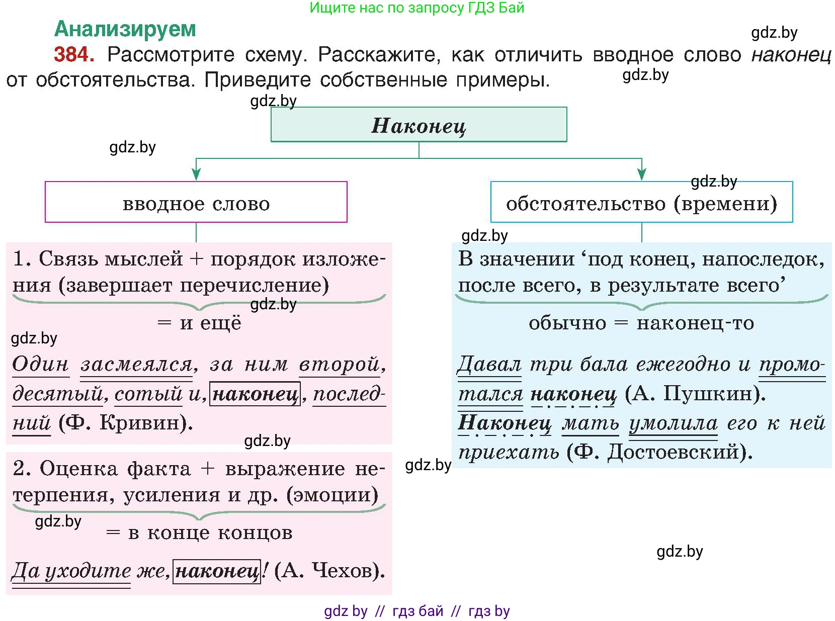 Русский язык, 8 класс Учебник, авторы: Мурина Лариса Александровна, Долбик Елена Евгеньевна, Леонович Валентина Леонидовна, Жадейко Жанна Фёдоровна, издательство Академия образования, Минск, 2024, страница 212, номер 384, Условие