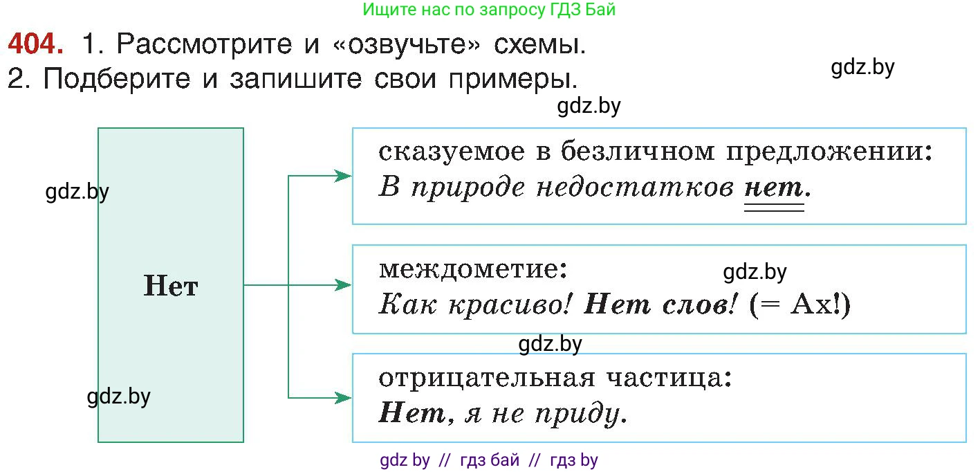 Русский язык, 8 класс Учебник, авторы: Мурина Лариса Александровна, Долбик Елена Евгеньевна, Леонович Валентина Леонидовна, Жадейко Жанна Фёдоровна, издательство Академия образования, Минск, 2024, страница 222, номер 404, Условие