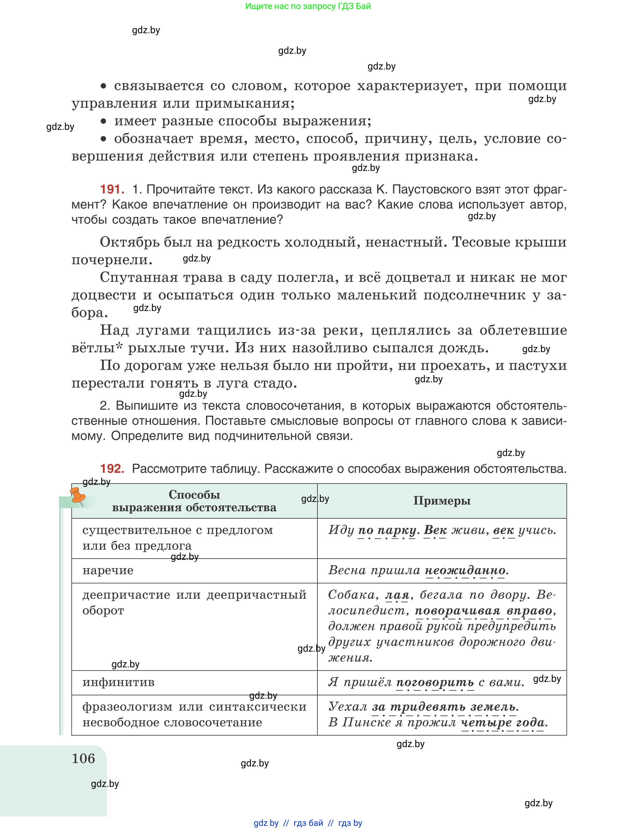 Русский язык, 8 класс Учебник, авторы: Мурина Лариса Александровна, Долбик Елена Евгеньевна, Леонович Валентина Леонидовна, Жадейко Жанна Фёдоровна, издательство Академия образования, Минск, 2024, страница 106