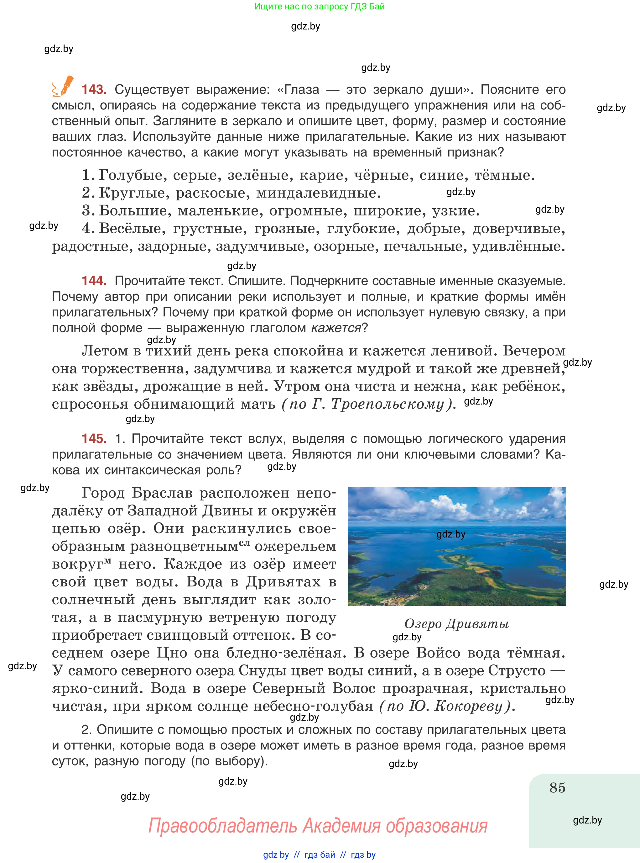 Русский язык, 8 класс Учебник, авторы: Мурина Лариса Александровна, Долбик Елена Евгеньевна, Леонович Валентина Леонидовна, Жадейко Жанна Фёдоровна, издательство Академия образования, Минск, 2024, страница 85