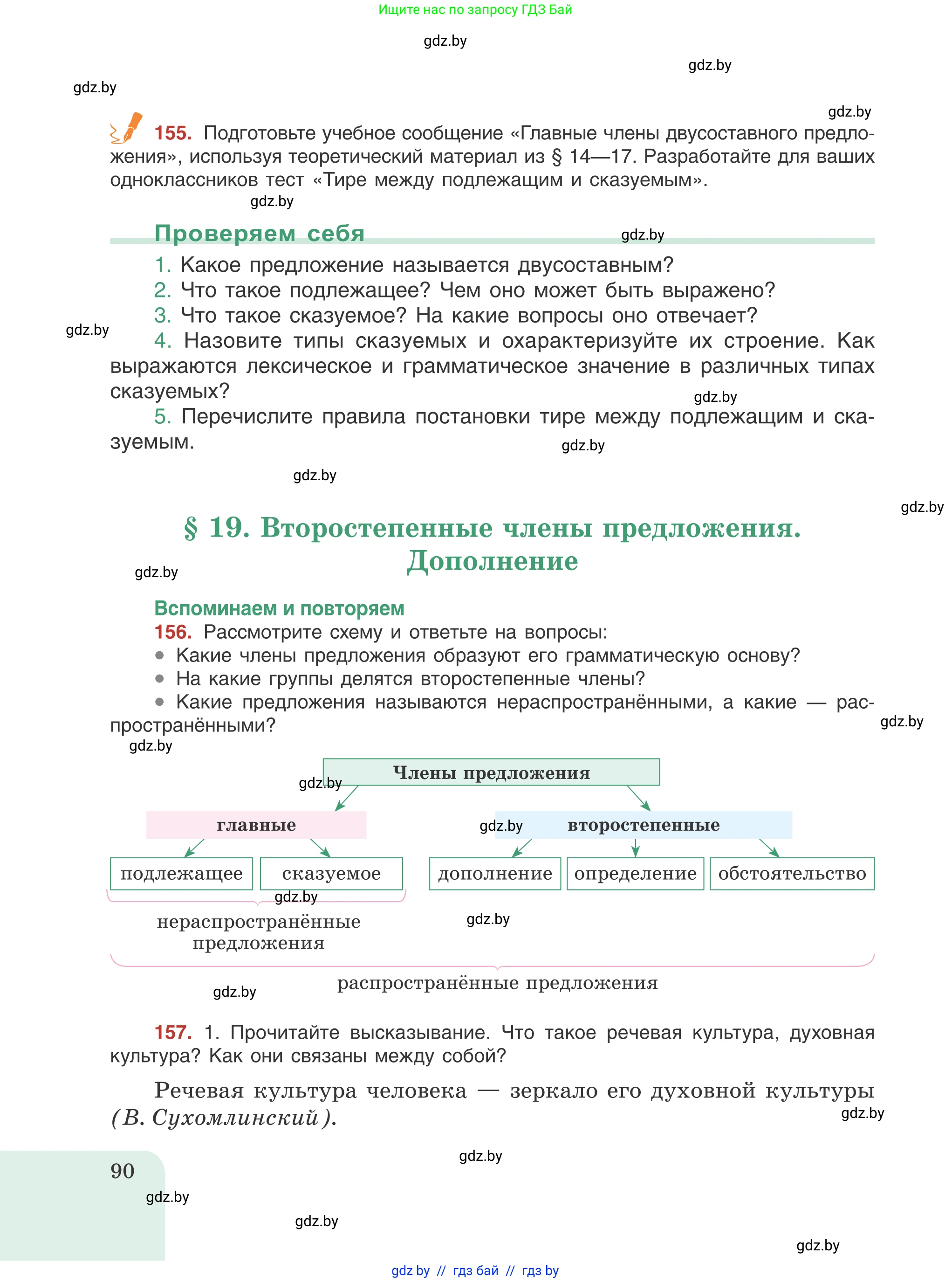 Русский язык, 8 класс Учебник, авторы: Мурина Лариса Александровна, Долбик Елена Евгеньевна, Леонович Валентина Леонидовна, Жадейко Жанна Фёдоровна, издательство Академия образования, Минск, 2024, страница 90