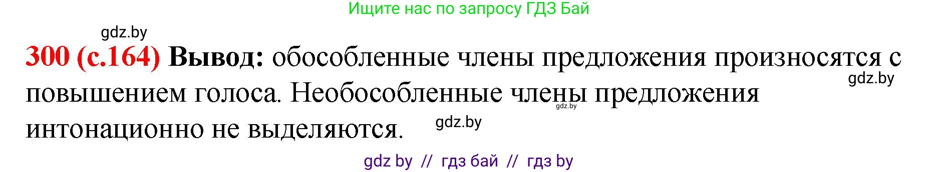 Русский язык, 8 класс Учебник, авторы: Мурина Лариса Александровна, Долбик Елена Евгеньевна, Леонович Валентина Леонидовна, Жадейко Жанна Фёдоровна, издательство Академия образования, Минск, 2024, страница 164, номер 300, Решение
