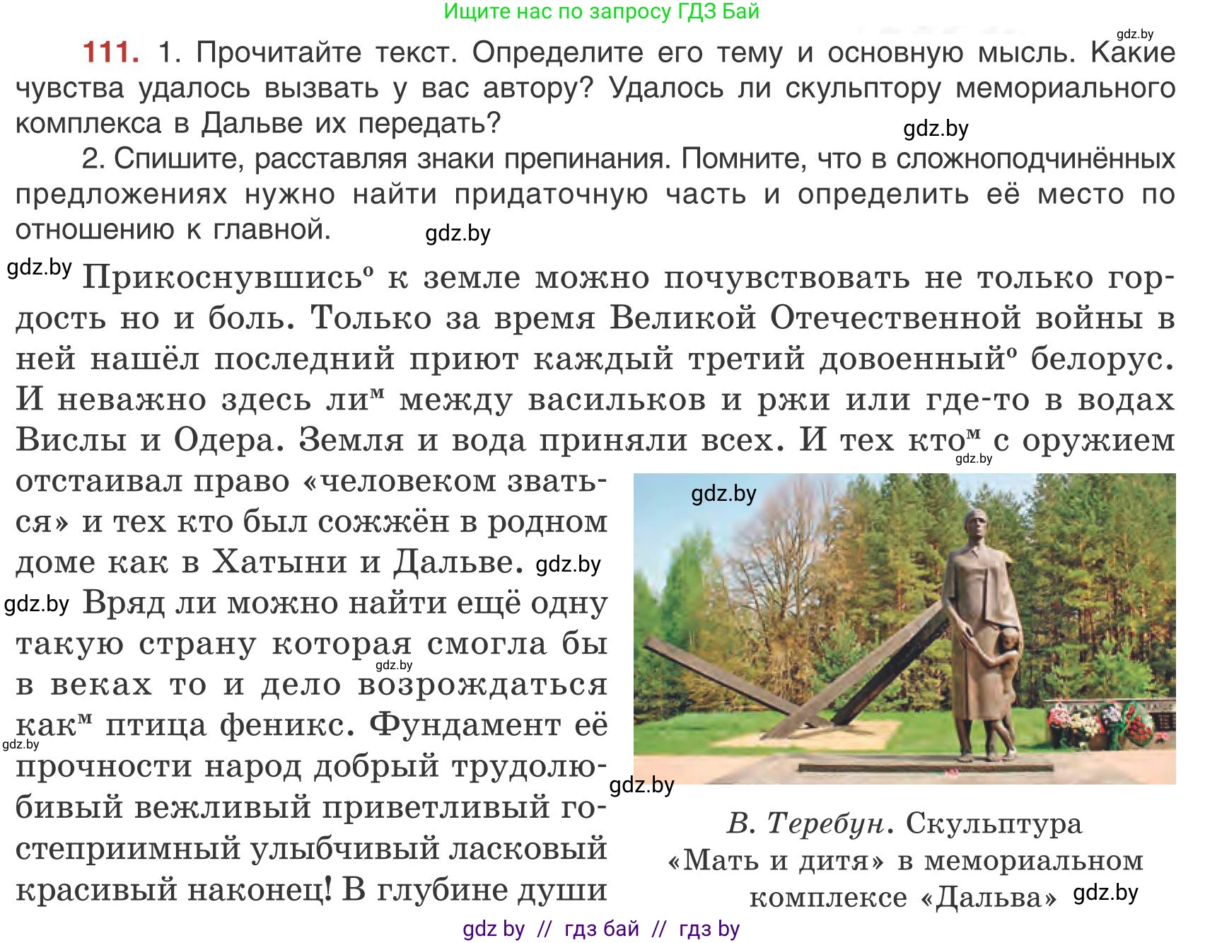 Русский язык, 9 класс Учебник, авторы: Мурина Лариса Александровна, Литвинко Франя Михайловна, Долбик Елена Евгеньевна, Пипченко Н М, Германович С Ф, Таяновская И В, издательство Академия образования, Минск, 2025, страница 67, номер 111, Условие 2025
