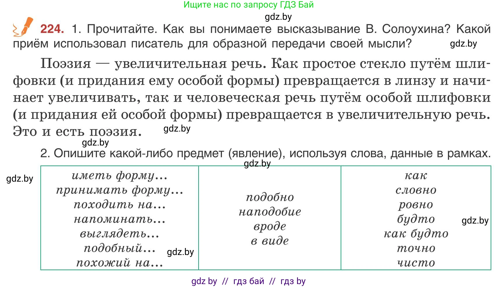 Русский язык, 9 класс Учебник, авторы: Мурина Лариса Александровна, Литвинко Франя Михайловна, Долбик Елена Евгеньевна, Пипченко Н М, Германович С Ф, Таяновская И В, издательство Академия образования, Минск, 2025, страница 124, номер 224, Условие 2025