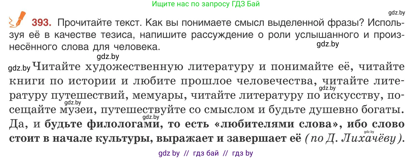 Русский язык, 9 класс Учебник, авторы: Мурина Лариса Александровна, Литвинко Франя Михайловна, Долбик Елена Евгеньевна, Пипченко Н М, Германович С Ф, Таяновская И В, издательство Академия образования, Минск, 2025, страница 223, номер 393, Условие 2025