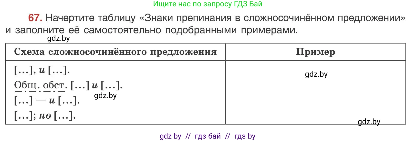 Русский язык, 9 класс Учебник, авторы: Мурина Лариса Александровна, Литвинко Франя Михайловна, Долбик Елена Евгеньевна, Пипченко Н М, Германович С Ф, Таяновская И В, издательство Академия образования, Минск, 2025, страница 47, номер 67, Условие 2025