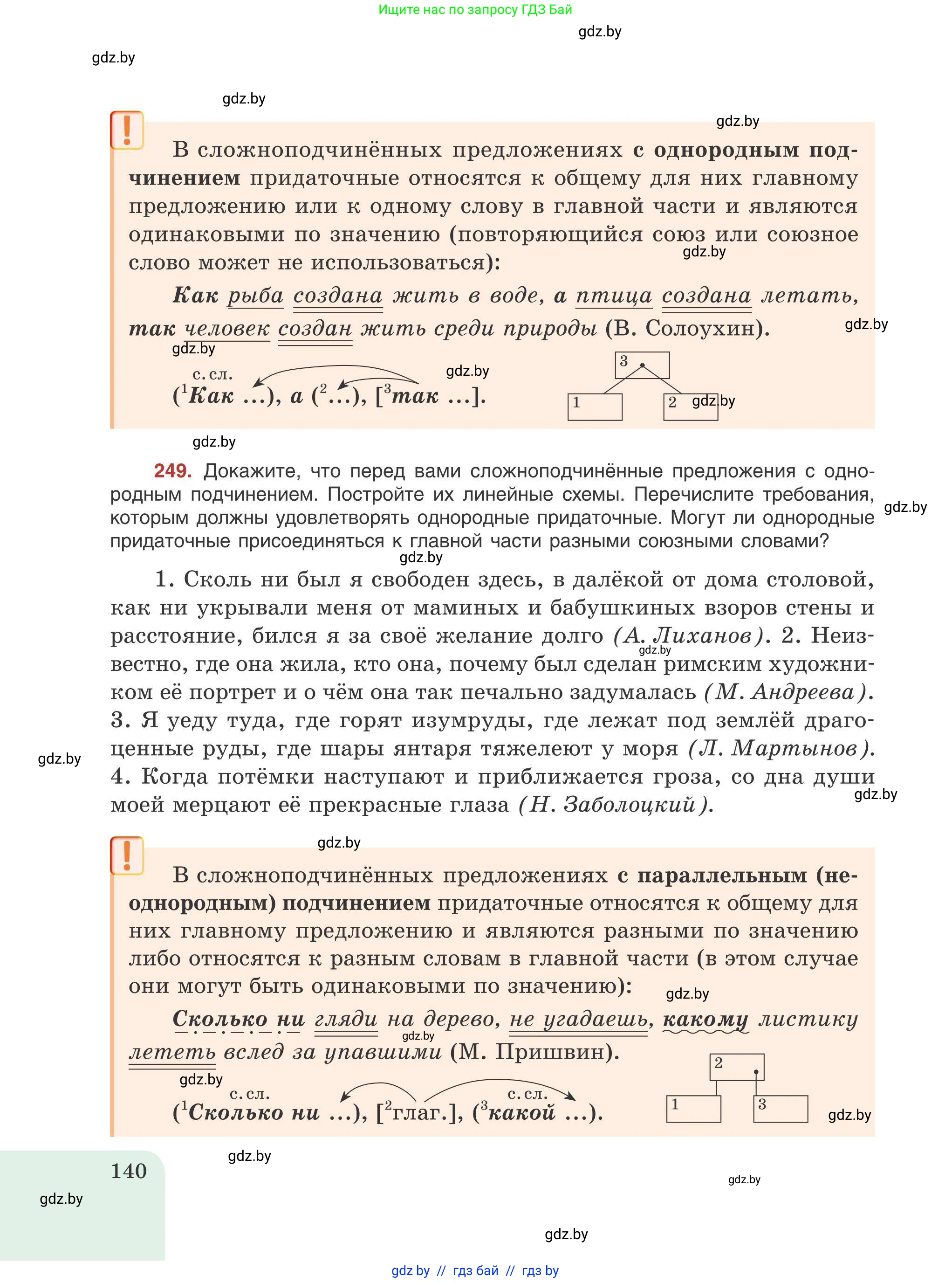 Русский язык, 9 класс Учебник, авторы: Мурина Лариса Александровна, Литвинко Франя Михайловна, Долбик Елена Евгеньевна, Пипченко Н М, Германович С Ф, Таяновская И В, издательство Академия образования, Минск, 2025, страница 140