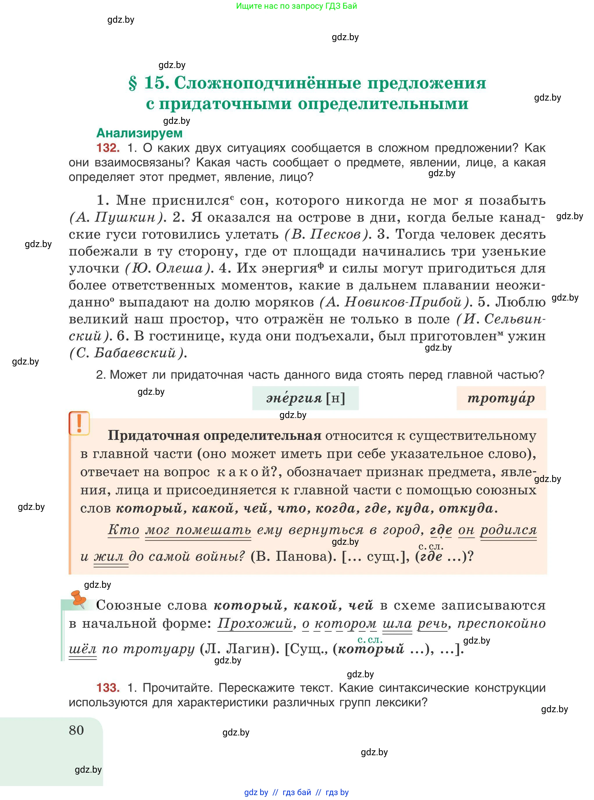 Русский язык, 9 класс Учебник, авторы: Мурина Лариса Александровна, Литвинко Франя Михайловна, Долбик Елена Евгеньевна, Пипченко Н М, Германович С Ф, Таяновская И В, издательство Академия образования, Минск, 2025, страница 80