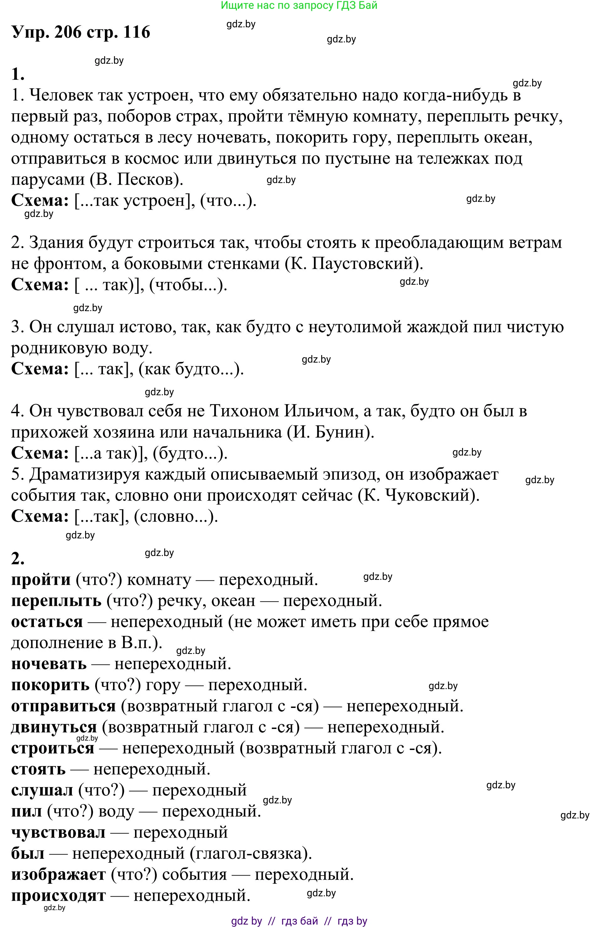 Русский язык, 9 класс Учебник, авторы: Мурина Лариса Александровна, Литвинко Франя Михайловна, Долбик Елена Евгеньевна, Пипченко Н М, Германович С Ф, Таяновская И В, издательство Академия образования, Минск, 2025, страница 116, номер 206, Решение 2025