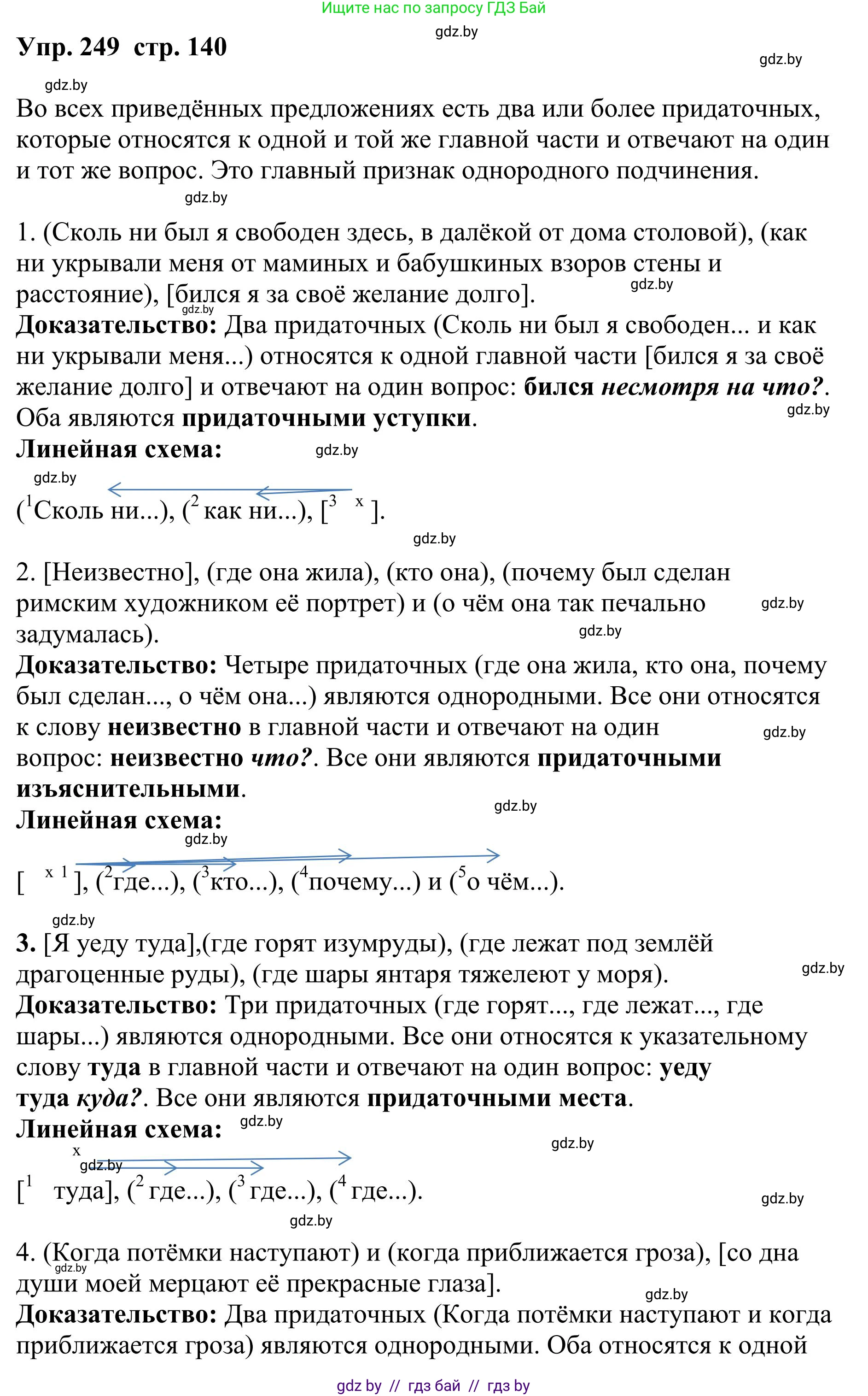 Русский язык, 9 класс Учебник, авторы: Мурина Лариса Александровна, Литвинко Франя Михайловна, Долбик Елена Евгеньевна, Пипченко Н М, Германович С Ф, Таяновская И В, издательство Академия образования, Минск, 2025, страница 140, номер 249, Решение 2025