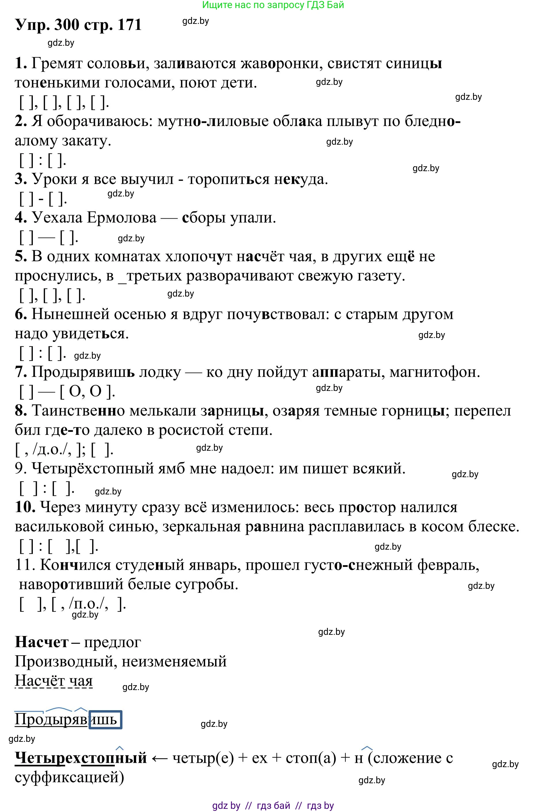 Русский язык, 9 класс Учебник, авторы: Мурина Лариса Александровна, Литвинко Франя Михайловна, Долбик Елена Евгеньевна, Пипченко Н М, Германович С Ф, Таяновская И В, издательство Академия образования, Минск, 2025, страница 171, номер 300, Решение 2025