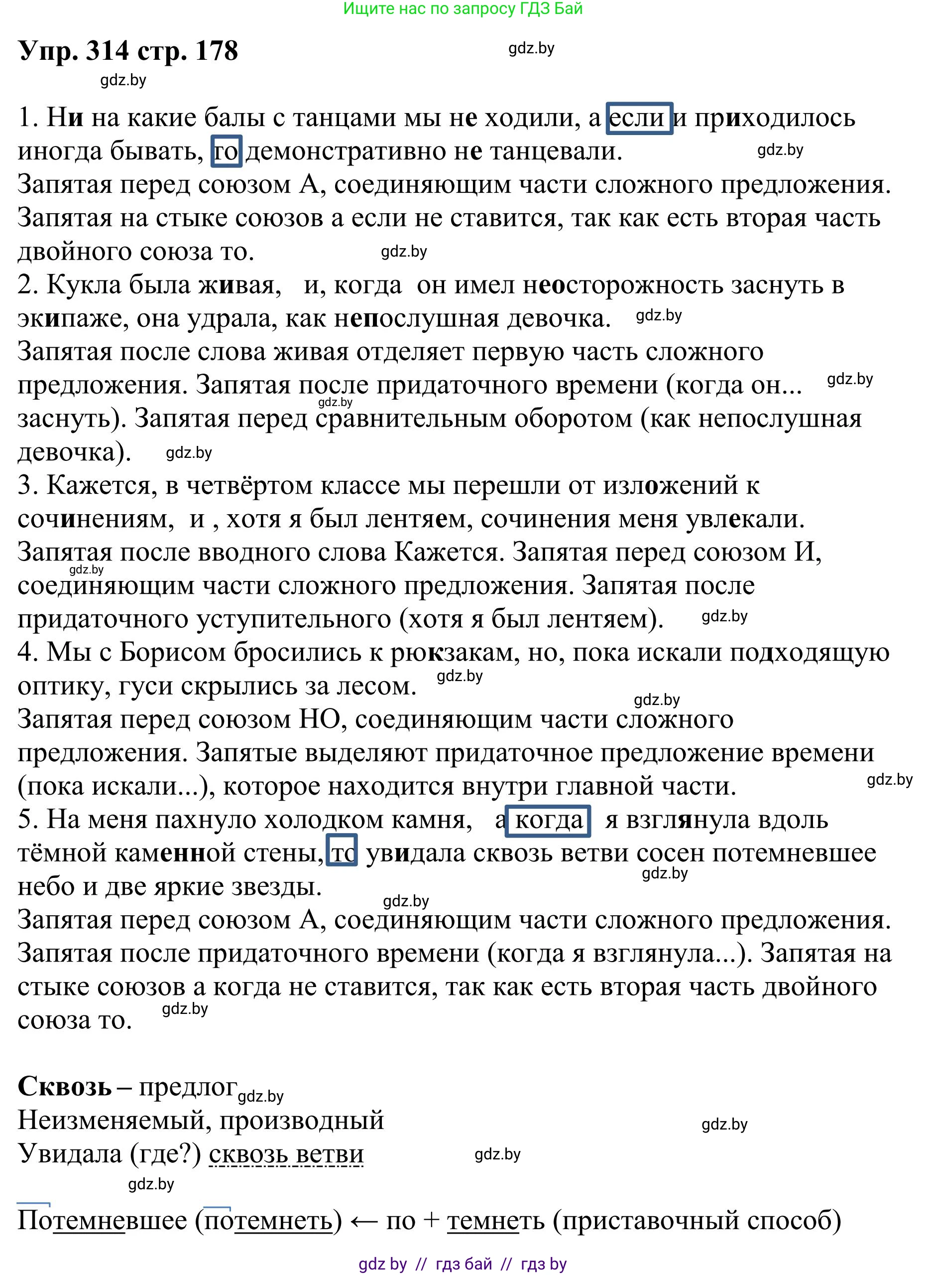 Русский язык, 9 класс Учебник, авторы: Мурина Лариса Александровна, Литвинко Франя Михайловна, Долбик Елена Евгеньевна, Пипченко Н М, Германович С Ф, Таяновская И В, издательство Академия образования, Минск, 2025, страница 178, номер 314, Решение 2025