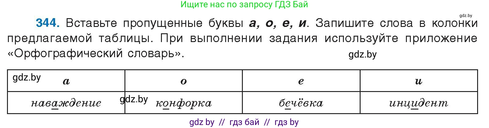Русский язык, 10 класс Учебник, авторы: Леонович Валентина Леонидовна, Саникович Валентина Александровна, Литвинко Франя Михайловна, Волынец Татьяна Николаевна, Долбик Елена Евгеньевна, Малецкая М И, Мурина Лариса Александровна, Таяновская И В, издательство Национальный институт образования, Минск, 2020, страница 180, номер 344, Условие